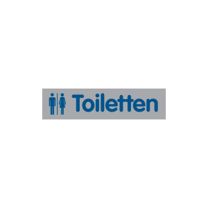 Dreifke&reg; WC-Schild, "Toiletten", Damen / Herren, 40 x 160 mm, PVC 1 Stk.