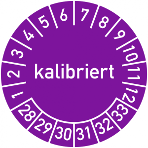 Dreifke&reg; Pr&uuml;fplakette kalibriert 2028 - 2033, Folie, &Oslash; 15 mm, 10 St&uuml;ck
