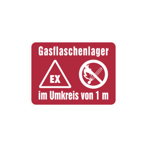 Dreifke&reg; Hinweisschild, Gasflaschenlager, 300 x 400 mm, Aluminium gepr&auml;gt, Al...