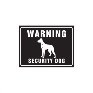 Dreifke&reg; Hinweisschild, Warning Security Dog, Aluminium, 150 x 200 mm, Alu ge...