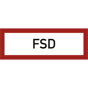 Dreifke&reg; Aufkleber FSD (Feuerwehrschl&uuml;sseldepot), Folie, 297x105 mm