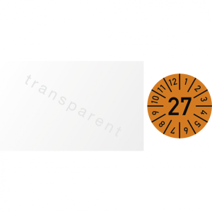 Dreifke&reg; Kabelpr&uuml;fplakette Jahr 2027 mit Monaten, Folie, 60x25 mm, 10 St&uuml;ck/B...