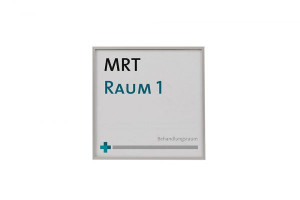 MADRID Silver Line T&uuml;rschild 120 | 120,5x120,5 mm | Alu Rahmen silber eloxier...
