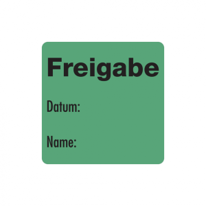 Dreifke&reg; Papieretikett, Freigabe, Gr&uuml;n, 40 x 40 mm - auf Rolle, Papier selbst...