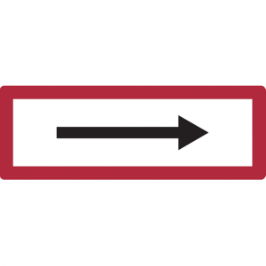Dreifke&reg; Aufkleber Feuerwehrschild, Richtungspfeil - DIN 4066 | 210x74 mm, 1 Stk