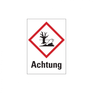 Dreifke&reg; Gefahrstoffetiketten - Umwelt (GHS09) &amp; Signalwort "Achtung" | Folie...
