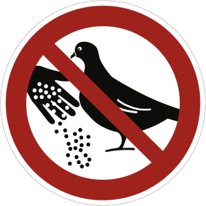 Dreifke&reg; Alu-Schild "Tauben f&uuml;ttern verboten", &Oslash;40cm, 1 St&uuml;ck, Praxisbew&auml;hrte...