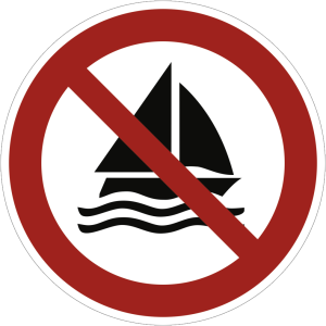 Dreifke&reg; Alu-Schild "Segeln verboten", &Oslash;40cm, 1 St&uuml;ck, Verbotszeichen (P053) ...