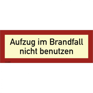 Dreifke&reg; Aufkleber Aufzug im Brandfall nicht benutzen DIN 4066, Folie, nachl....