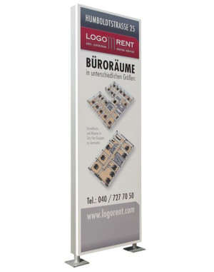 LED Werbepylon Haube 200x80cm ohne Druck LED Werbepylon Haube 200x80cm mit Druck