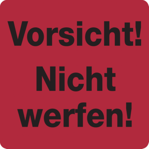 Dreifke&reg; Verpackungsetiketten, Vorsicht! Nicht werfen! - Rolle &agrave; 100/500 Stk....