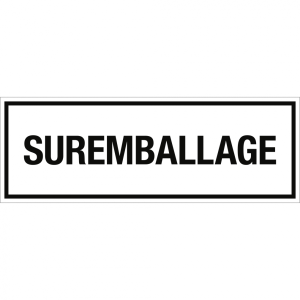 Dreifke&reg; Aufkleber Gefahrzettel Text SUREMBALLAGE, Folie, 148x52 mm, 500 St&uuml;c...