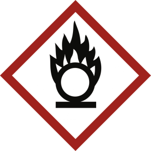 Dreifke&reg; Aufkleber, Oxidierend (GHS 03), Folie, 15x15 mm, 1.000 St&uuml;ck/Rolle