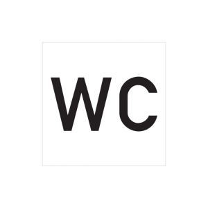 Dreifke&reg; WC-Schild, WC | Folie selbstklebend | 300x300 mm, 1 Stk