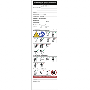 Dreifke&reg; Sicherheits- und Gebrauchsanweisung f&uuml;r Teleskopleitern, Folie, 70x2...