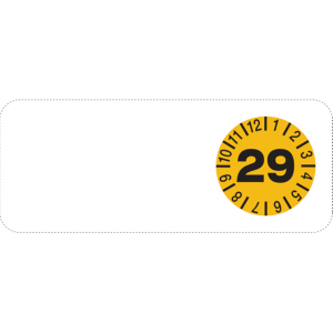 Dreifke&reg; Kabelpr&uuml;fplakette, Pr&uuml;fplakette in Jahresfarben, Fol - 50x20 mm Foli...