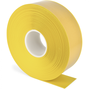 Bodenmarkierungsband WT-500 mit abgeschr&auml;gten Kanten, PVC, Gelb, 75 mm x 25 m