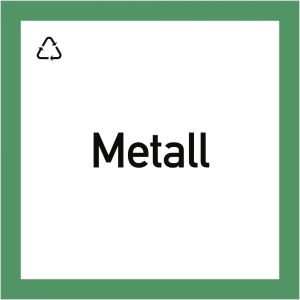 Dreifke&reg; Wertstoffkennzeichnung "Metall", Folie, 300x300 mm