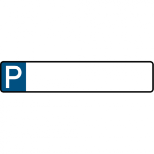 Dreifke&reg; Parkplatzkennzeichen, ohne Text, blanko, 11 - 523x113x0.45 mm Alumin...