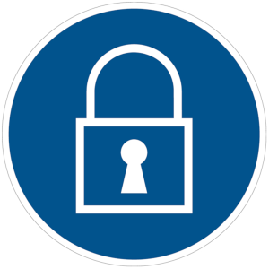 Dreifke&reg; Aufkleber (Folie) "Sperren", &Oslash;5cm, Folie selbstklebend, 6 St&uuml;ck, Geb...
