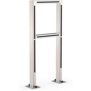 Dreifke&reg; Anlehnb&uuml;gel 9331 E aus Edelstahl zur Bodenmontage mit 2 Einstellpl&auml;t...