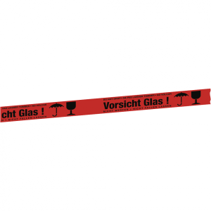 Aufkleber Packband DO NOT DROP..., rot, Folie, 50 mm x 66 m