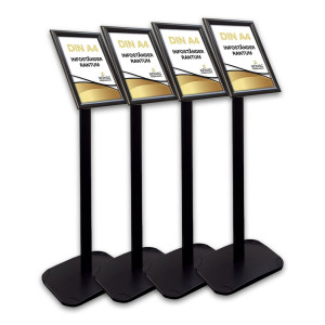 Dreifke&reg; 4er Set Infost&auml;nder Rantum A4 schwarz | drehbar im Hoch &ndash; und Querfo...