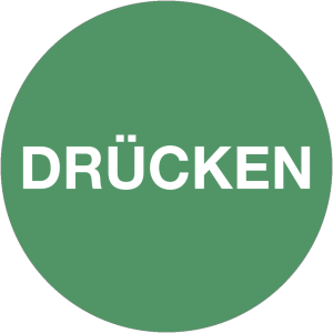Dreifke&reg; Aufkleber Piktogramm Dr&uuml;cken, Folie, &Oslash; 100 mm