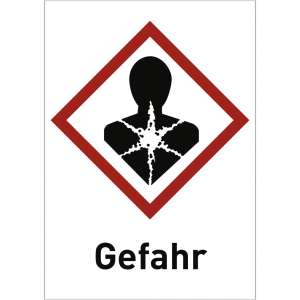 Dreifke&reg; Aufkleber Ernste Gesundheitsgefahr (GHS 08) Gefahr, Folie, 26x37 mm,...