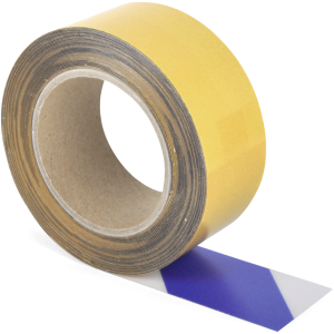 Universelles Bodenmarkierungsband WT-5125, PVC, Blau/Wei&szlig;, 50 mm x 10 m