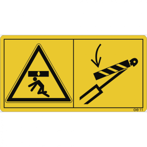 Dreifke&reg; Aufkleber - Der Aufenthalt im Gefahrenbereich...Hubzylindersicher.,F...
