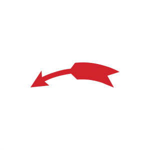 Dreifke&reg; Richtungspfeil, links gebogen, Rot, Folie - 1 Bund = 100 Stk. | Foli...