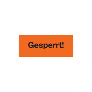 Dreifke&reg; Papieretikett, Gesperrt!, 20 x 50 mm - auf Rolle, Papier selbstklebe...