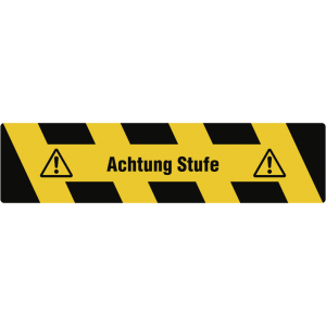 Dreifke&reg; Aufkleber Trittschutz "Achtung Stufe", Alu, selbstklebend, Antirutsc...