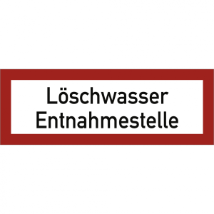 Dreifke&reg; Aufkleber L&ouml;schwasser Entnahmestelle, Folie, 297x105 mm