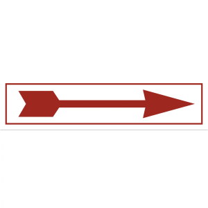 Dreifke&reg; Aufkleber - Richtungspfeile rot/wei&szlig;, Folie, ca. 48x12 mm/Pfeil, 15 ...