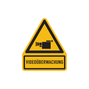 Dreifke&reg; Warnschild, Video&uuml;berwachung | Folie selbstklebend | 100x118,50 mm, ...