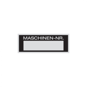 Dreifke&reg; Maschinenkennzeichnung maschinen-Nr. - Bund = 25 Stk. | Alu blank | ...