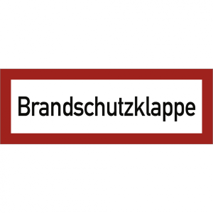 Dreifke&reg; Aufkleber Brandschutzklappe, Folie, 297x105 mm