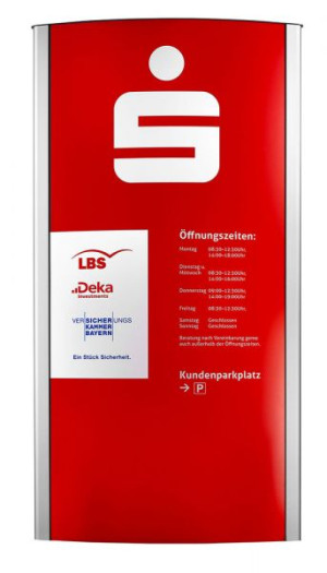 FRANKFURT Au&szlig;enaufsteller LED-beleuchtet, 300 x 132,6 cm