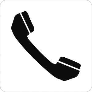 Dreifke&reg; Schild Piktogramm Telefon, Kunststoff, 160x160 mm