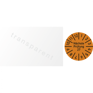 Dreifke&reg; Kabelpr&uuml;fplakette N&auml;chste Pr&uuml;fung 2027, Folie, 60x25 mm, 10 St&uuml;ck/Bogen