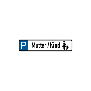 Dreifke&reg; Parkplatzkennzeichen, P-Mutter/Kind mit Symbol, 113x523mm, Alu gepr&auml;...