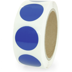Dreifke&reg; Aufkleber Markierungspunkte blanko, Polypropylenfolie, blau, &Oslash; 35 mm...