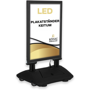 Dreifke&reg; LED Plakatst&auml;nder Keitum Wind Line DIN A1 | beidseitiger 2 Plakate |...