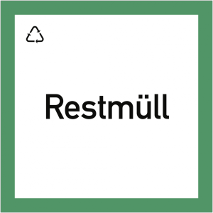 Dreifke&reg; Wertstoffkennzeichnung "Restm&uuml;ll", Folie, 300x300 mm
