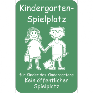 Dreifke&reg; Schild Kindergarten-Spielplatz ..., Alu, 400x600 mm