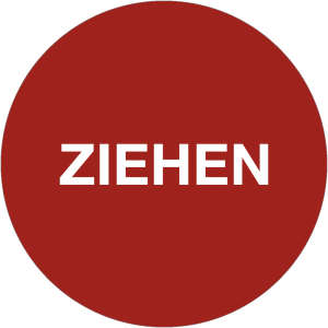 Dreifke&reg; Aufkleber Piktogramm Ziehen, Folie, &Oslash; 50 mm