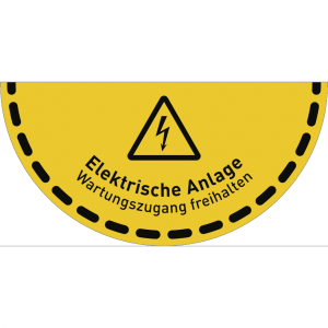 Dreifke&reg; Fu&szlig;bodenaufkleber Elektrische Anlage..., Folie, rutschhemmend, 600x3...