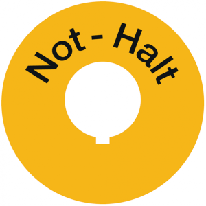 Dreifke&reg; Maschinenschild, Not-Halt, Folie | Folie selbstklebend | 60x0 mm, 1 Stk